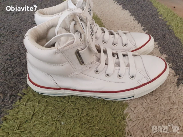 Уникални ретро кожени кецове Converse Унисекс, снимка 4 - Кецове - 51318886