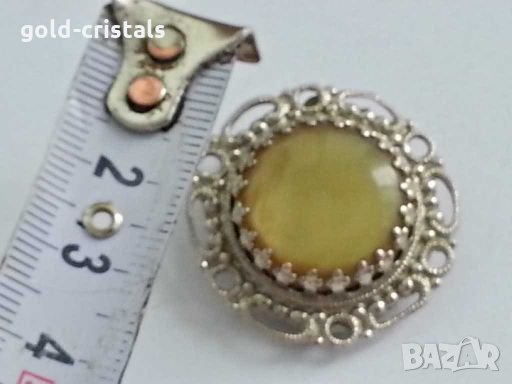 Ретро брошка щипка за шал, снимка 3 - Антикварни и старинни предмети - 28821625