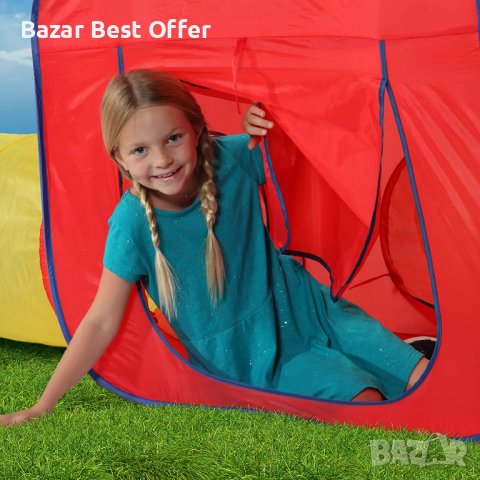 Детска шарена палатка с тунел - забавление без край, снимка 4 - Други - 36827478