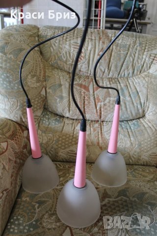 Абажур с розово, снимка 3 - Лампи за таван - 28216375