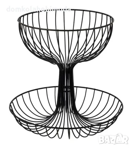 Метална Фруктиера Купа на 2 нива, 30х29х23,5см