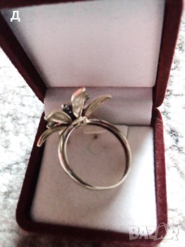Старинен златен пръстен цвете 14 карата, снимка 4 - Пръстени - 40196545