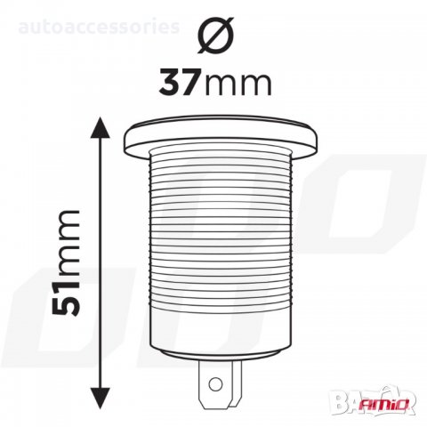 3000053690 Водоустойчиво зарядно с USB букси и тестер за напрежение 2xUSB 12 / 24V MOD-06 02856, снимка 2 - Аксесоари и консумативи - 37447852