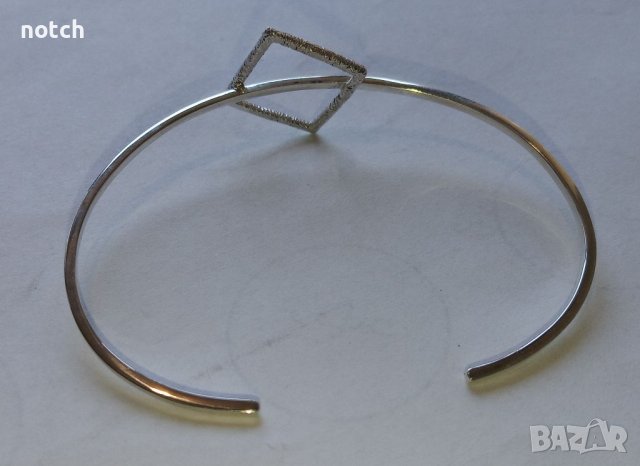 Сребърна гривна, снимка 5 - Гривни - 38894015