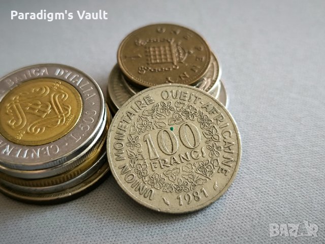 Монета - Западни Африкански Щати - 100 франка | 1981г., снимка 1 - Нумизматика и бонистика - 43677056