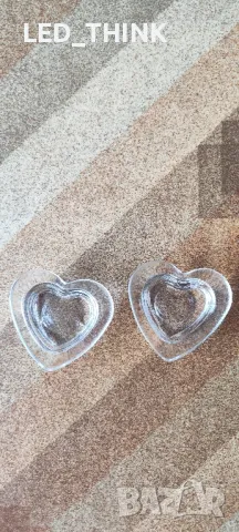 Стъклени поставки за свещи форма сърце , снимка 2 - Декорация за дома - 50281058