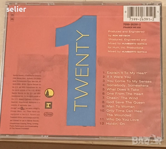Chicago  ‎– Twenty 1 Оригинален диск Издание 1991г Състояние на диска:MINT Състояние на кутия:MINT Д, снимка 2 - CD дискове - 53566382