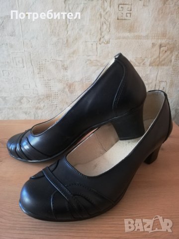 Черни нови дамски обувки „Кристиян Шуус“ от естествена кожа №41, снимка 5 - Дамски елегантни обувки - 38510530