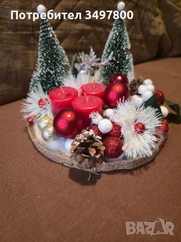 Коледен ароматен свещник 22х23 см, снимка 2 - Декорация за дома - 52548017