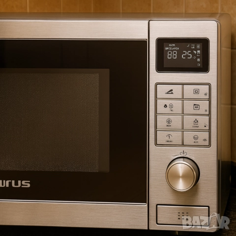 Микровълнова фурна за вграждане TAURUS ELBRUS, цифрова, 9 режима, 9 автоматични менюта, програмируем, снимка 3 - Друга електроника - 51926349