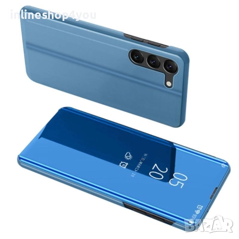Огледален Калъф Тип Тефтер Clear View за Samsung Galaxy S25 FE, снимка 3 - Калъфи, кейсове - 51896075