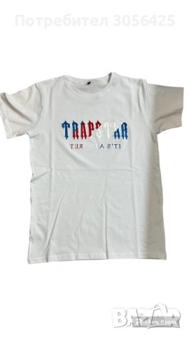 Памучна тениска TRAPSTAR черна, бяла или синя, снимка 1 - Спортни дрехи, екипи - 43472307