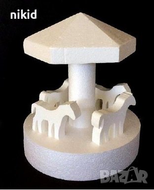 Карусел Въртележка кончета Луна Парк от Стиропор Стиропорени украса декор торта макет и др.