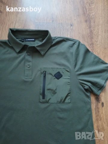 j.lindeberg naim nylon patch polo - страхотна мъжка тениска КАТО НОВА М, снимка 6 - Тениски - 51379625