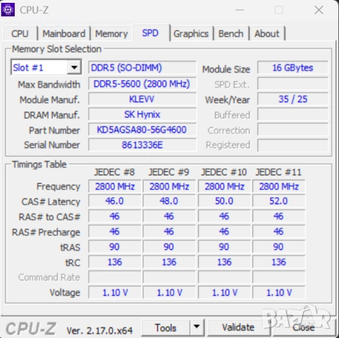32GB (2x16GB) DDR5 5600 SODIMM (лаптоп), снимка 5 - RAM памет - 52986255