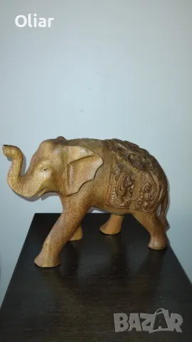 Статуетка на слон от светло дърво. , снимка 2 - Статуетки - 48438232