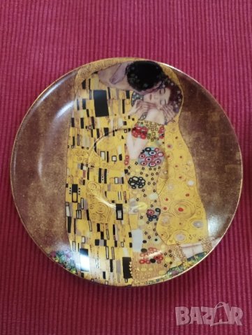 Сервиз от две чаши с чинийки за чай, кафе, Целувката, Густав Климт. , снимка 3 - Сервизи - 43525012