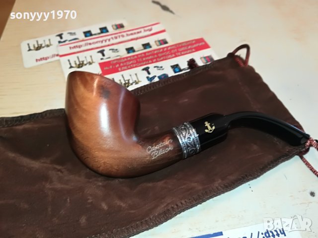 ДЪРВЕНА ЛУКСОЗНА ЛУЛА С ЛОГО И КЕЙС 0205231820, снимка 3 - Лули - 40565799