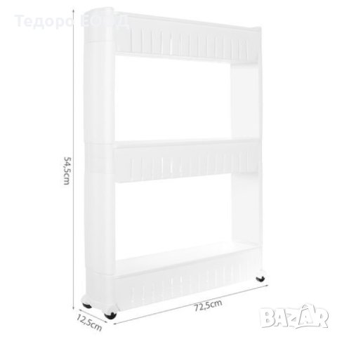 Триетажен подвижен кухненски рафт органайзер за кухня/ баня, снимка 2 - Органайзери - 43899542