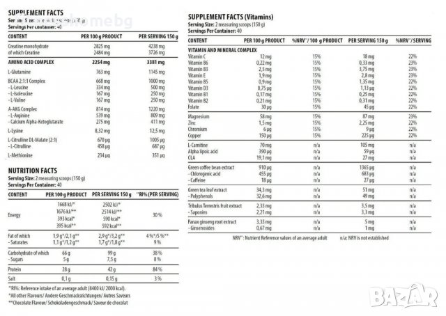 Metabolic Mass Gainer 6KG Bag, снимка 2 - Хранителни добавки - 38941404