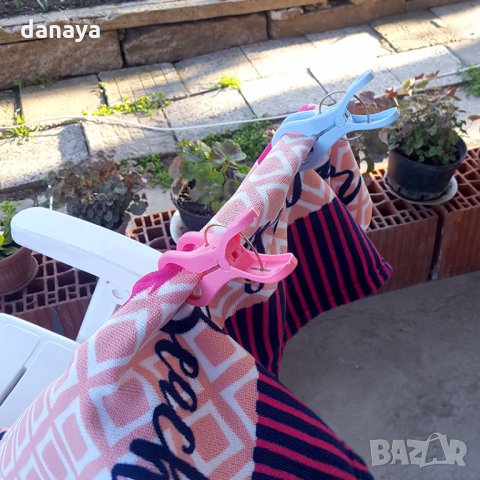 2089 Комплект големи щипки за шезлонг и олекотени завивки, снимка 3 - Градински мебели, декорация  - 32504795