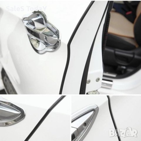 Лайсна за врата, Протектор, с стоманени сегменти, черен, 2,5 м., снимка 3 - Аксесоари и консумативи - 40435215