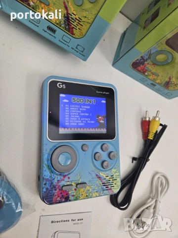 Преносима видео игра, игрова конзола G5 Game Box 500 игри, снимка 7 - Други игри и конзоли - 53391113