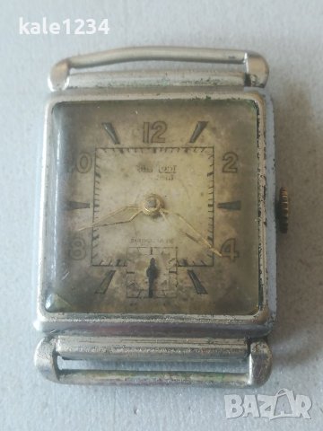 Ретро часовник. Vintage watch. Military. Tank. DAEMONT antimagnetic 15 jewels. Swiss made. Мъжки