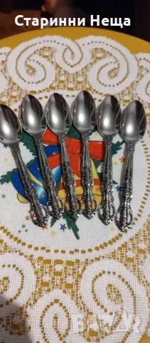 Ретро  Винтидж стари немски прибори старинни немски прибори хранене чай чаени лъжички лъжици , снимка 5 - Антикварни и старинни предмети - 48370329