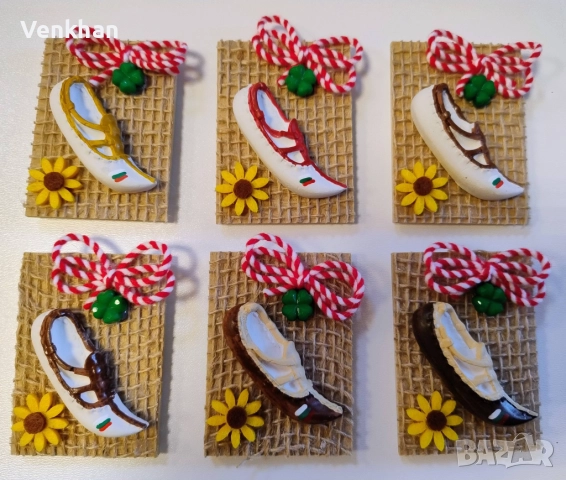 Магнит мартеничка на дървена основа р-р 7/10 см.