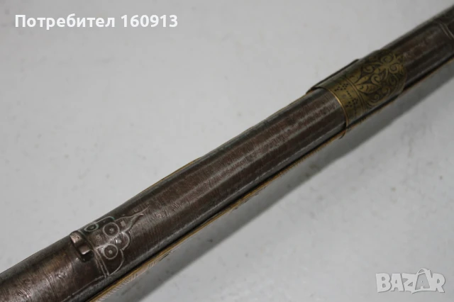 Автентичен оригинален балкански Джефердар . Кремъчна пушка ., снимка 7 - Антикварни и старинни предмети - 51423254