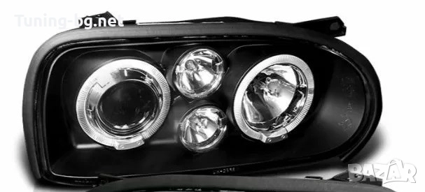 Кристални фарове Angel Eyes GOLF III - черни, снимка 2 - Аксесоари и консумативи - 52018499