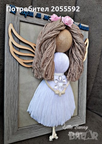 Рамка покана за кръстници с ангел, снимка 4 - Подаръци за кръщене - 39800457