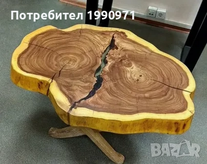 Маси от масив с жив ръб по ваш модел. Орех, дъб, бряст, туморна топола.топола, снимка 2 - Маси - 52471650