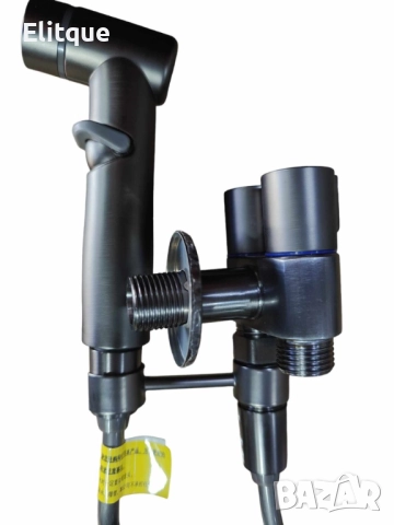 Душ комплект за тоалетна, двойно управление, изход едно в две, ъглов вентил, снимка 8 - Други стоки за дома - 52894880