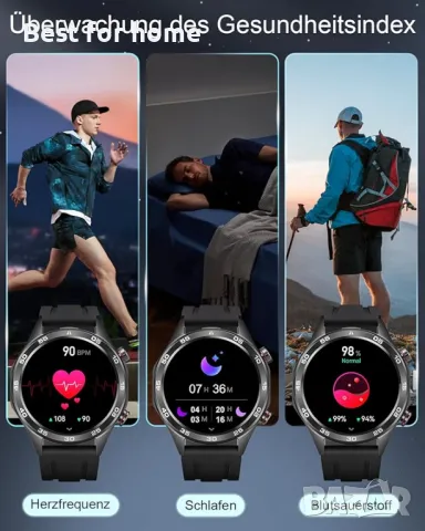  Мъжки водоустойчив смарт часовник MEGALITH, снимка 3 - Друга електроника - 49941087