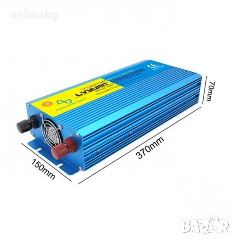 ANIMABG Силов инвертор с чиста синусоида 3000W DC 12V/24V към AC, 220V 230V, снимка 4 - Друга електроника - 37987940