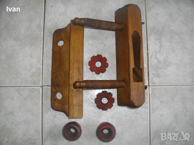 Старинно/Антикварно Профилно Голямо Ръчно Дърводелско Ренде-ОТЛИЧНО Съст-Регулация/Дървени Винтове , снимка 14 - Други инструменти - 39342093