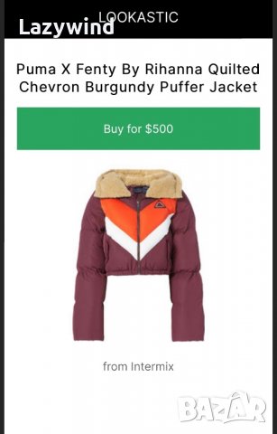 Оригинално зимно яке с пух Fenty Puma , снимка 11 - Якета - 38929350