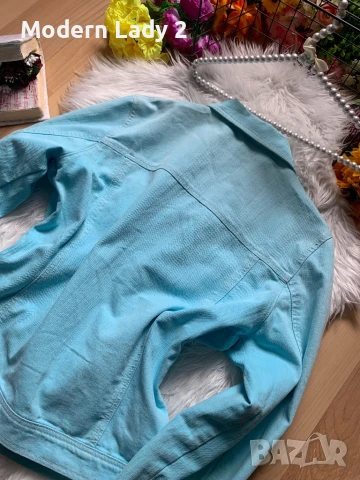 Синьо дънково яке, снимка 3 - Якета - 50877913