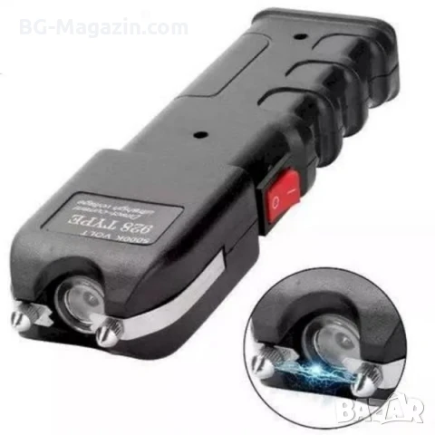 Мощен акумулаторен фенер с електрошок 928 TYPE кучегон самозащита самоотбрана кучета дамски защита, снимка 5 - Оборудване и аксесоари за оръжия - 51014598