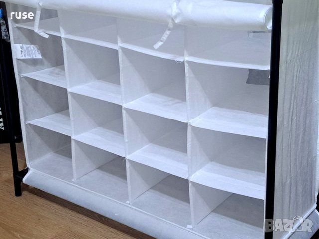 НОВИ! Текстилен шкаф органайзер за обувки 16 отделения 84х35х66см, снимка 4 - Шкафове - 44082228