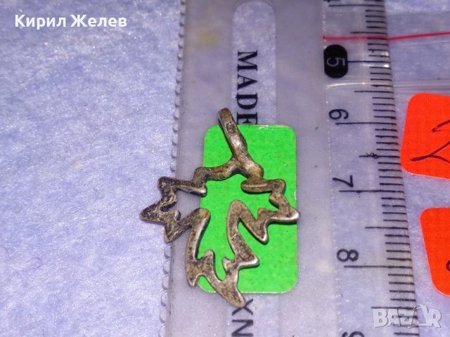 ФЛОРАЛЕН СРЕБЪРЕН ФИН МЕДАЛЬОН СРЕБРО 925 КЛЕНОВ ЛИСТ 25821, снимка 2 - Колиета, медальони, синджири - 39305793