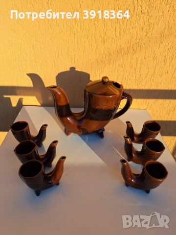 Ретро керамичен сервиз " Шатрата хан Крум", снимка 4 - Сервизи - 52925409