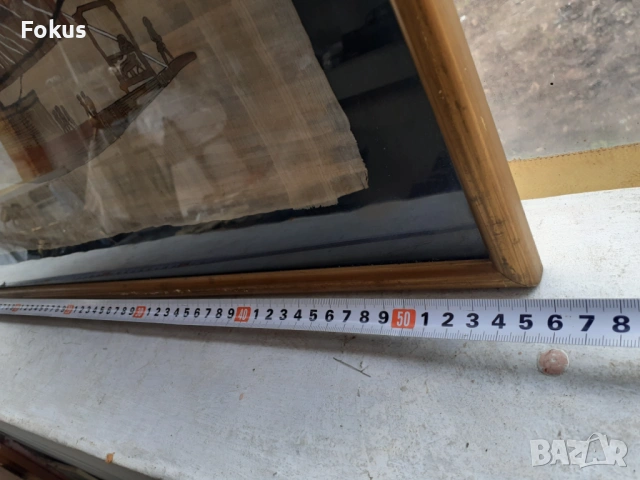 Стар папирус картина Египет - винтич, снимка 5 - Антикварни и старинни предмети - 53385350