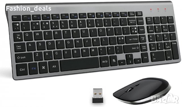 Нова USB Ергономична тънка клавиатура и мишка за компютър лаптоп Mac