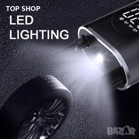 Нова Бърза преносима помпа с LED и LCD дисплей 150PSI Компресор за гуми, снимка 3 - Друга електроника - 49249833