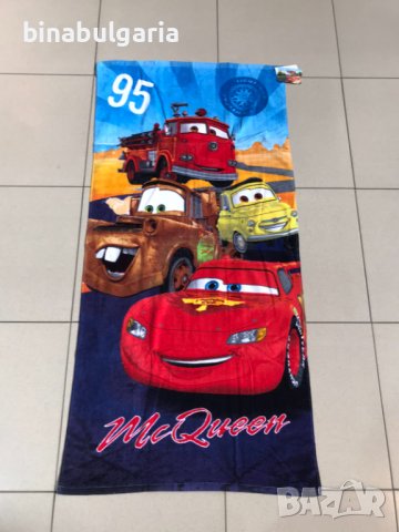 Плажни кърпи за плаж или баня модел “ МcQueen Cars / Колите ” , снимка 3 - За банята - 36971391