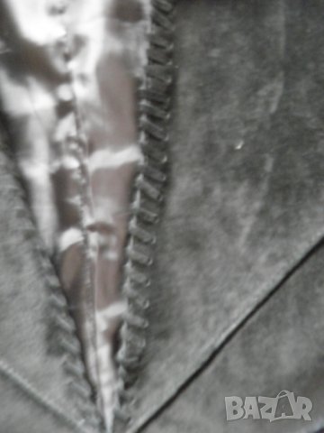 Ефектно пролетно манто от черен естествен велур М, снимка 9 - Палта, манта - 27936136