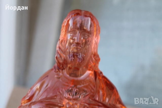Стъклена фигура на ''Иисус Христос'' , снимка 2 - Антикварни и старинни предмети - 51795955